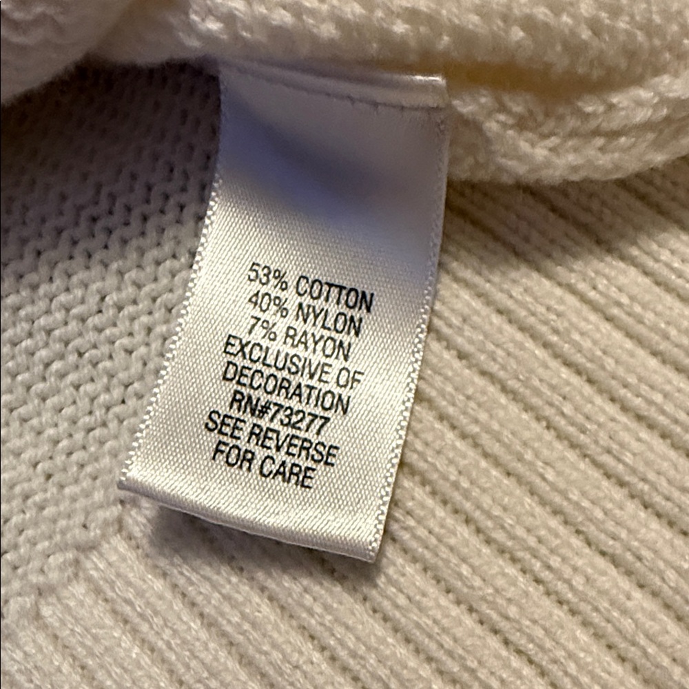 Croft & BarrowWomen's White Sweater American Flag Design No Wear or Flaws Size M - Picture 4 of 4
